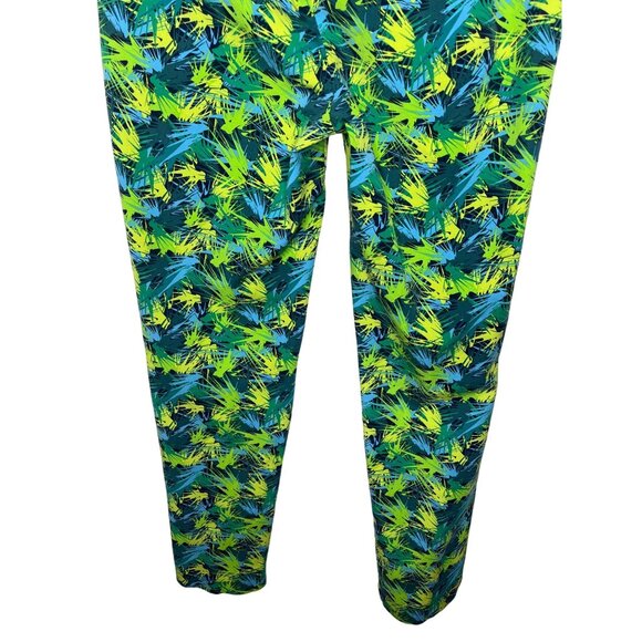 Soft Surroundings Womens S Ankle Pants Blue Green Print Pull On Stretch Casual - Picture 10 of 13